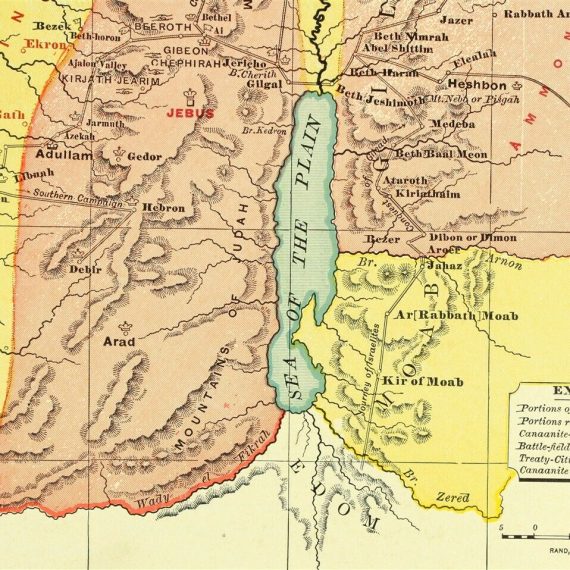 Vintage Biblical Map Conquest of Canaan, Rand McNally, 1938 - VINTAGE ...