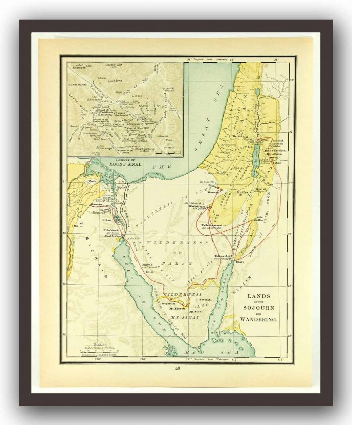 Vintage Biblical Maps McNally, 1938 Israel Palestine Holy Land ...