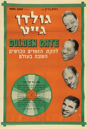 The Golden Gate Quartet show in Israel, Vintage Poster 1950 s