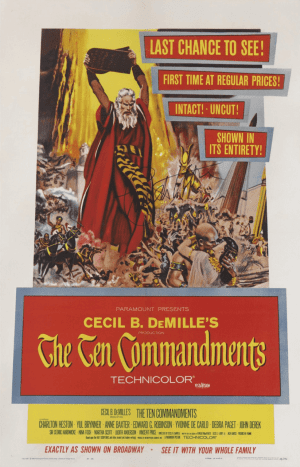 the ten commandments Vinage MOVIE poster