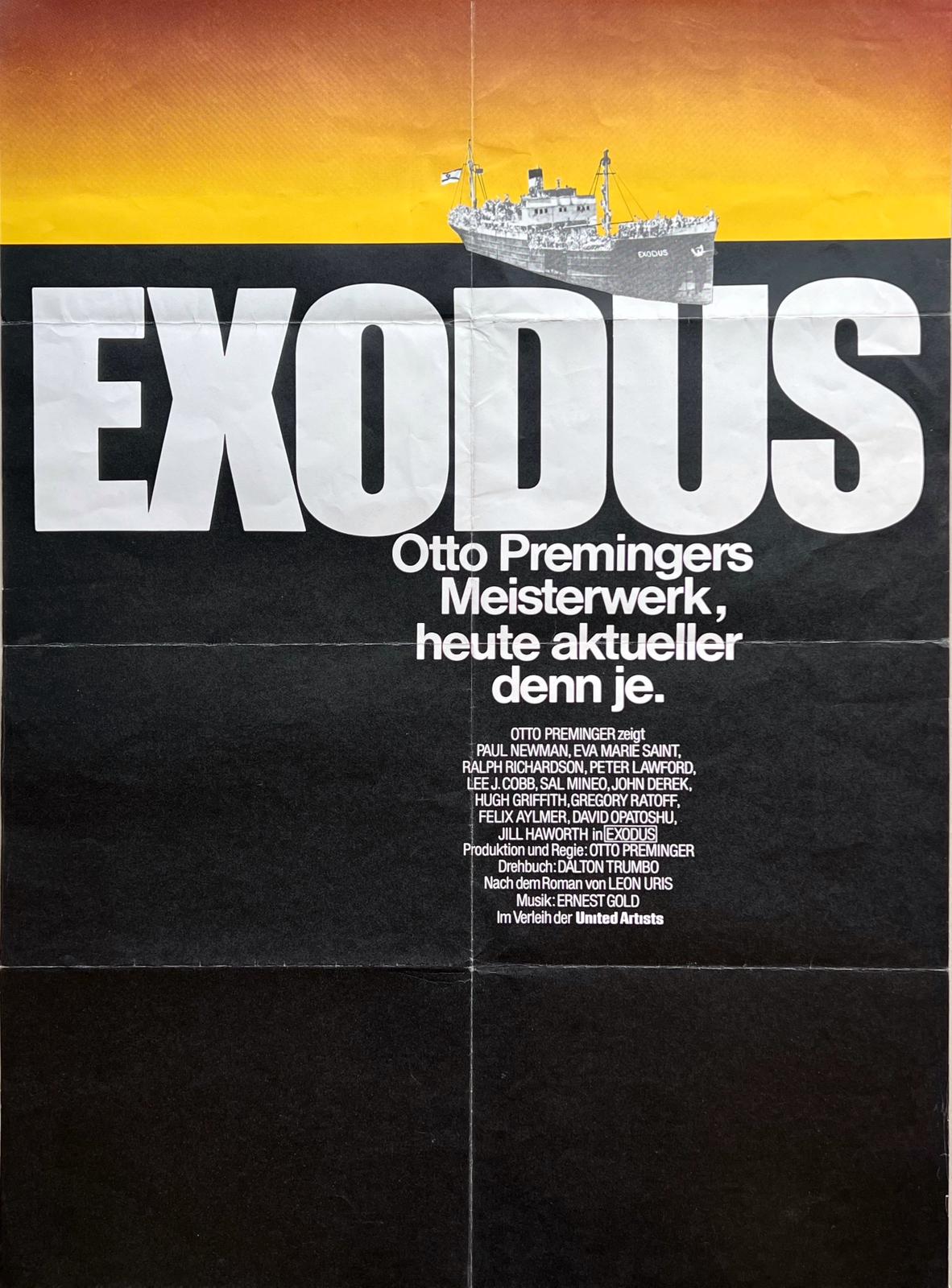 "Exodus"Movie Poster (1960) Directed by Otto Preminger