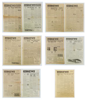 Israel War of Independence —  Extremely rare 11 newspapers Issues  “The Palestine Post NEWS – Temporary Tel-Aviv Edition” 1948